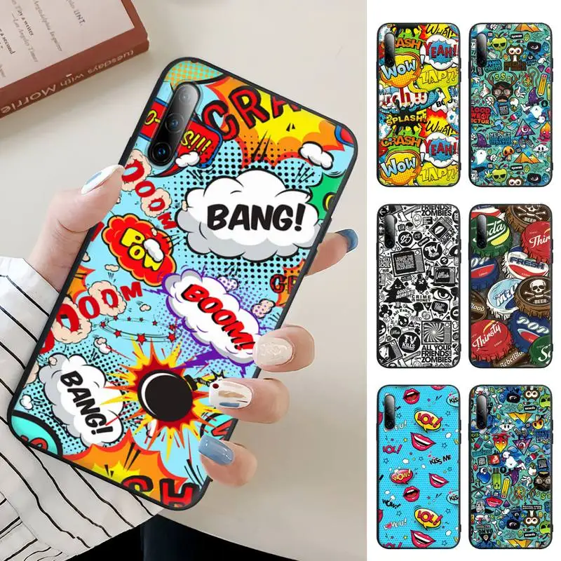 

Graffiti Sticker Bomb Silicone Mobile Phone Case For IPhone 12 11 Pro Max 7 8 6 6s Plus X Xs Xr 5 5s Se 2020 Cover