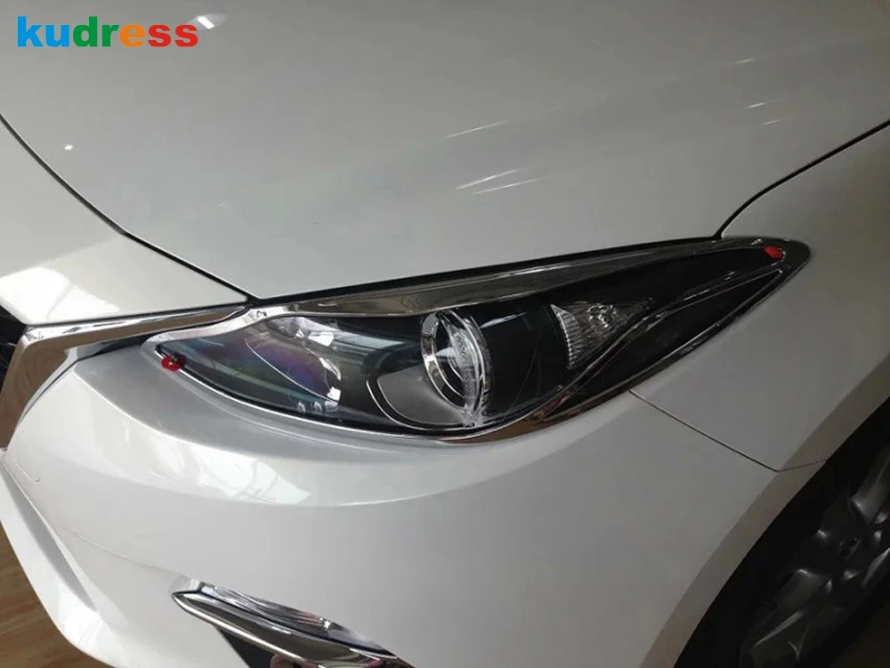 Хромированная накладка на переднюю фару автомобиля для Mazda3 Axela 2013 2014 2015 2016 ABS