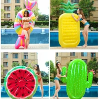 inflatable swimming ring giant rainbow pizza banana pool lounge adult pool float mattres raft swimming water pool ring toys
