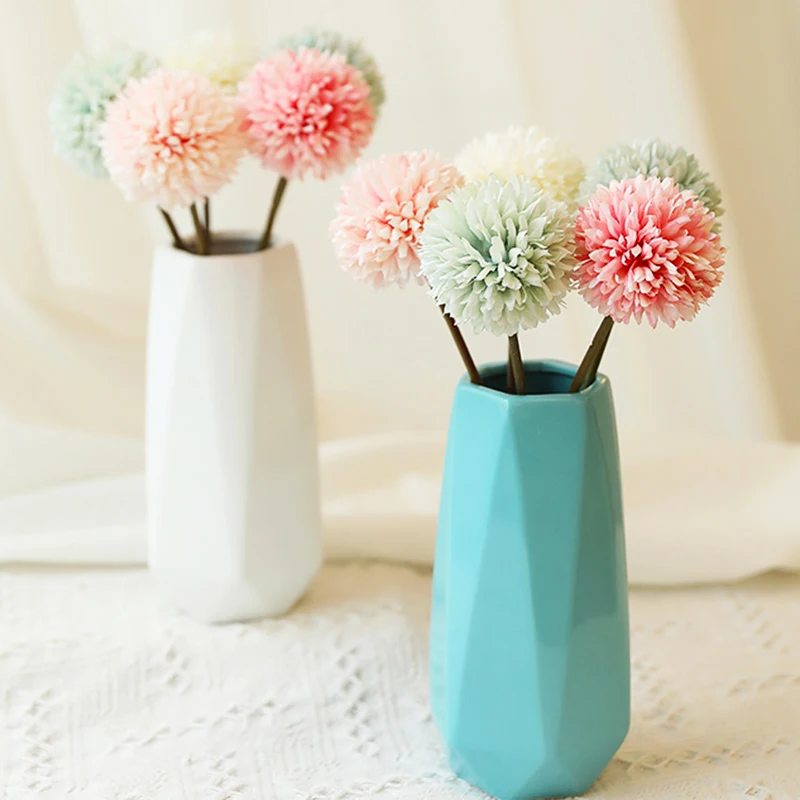 Керамическая ваза ins в скандинавском стиле белая Маленькая с сушеными цветами