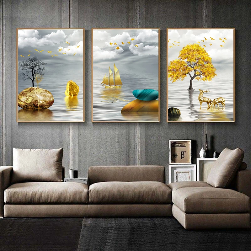 

PhotoCustom Paint By Numbers Scenery DIY Oil Painting By Numbers On Canvas Landscape 60x75cm Frame Number Painting Home Decor
