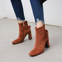 fxycmmcq 2021 winter womens casual short boots korean version of the new thick with versatile 6272