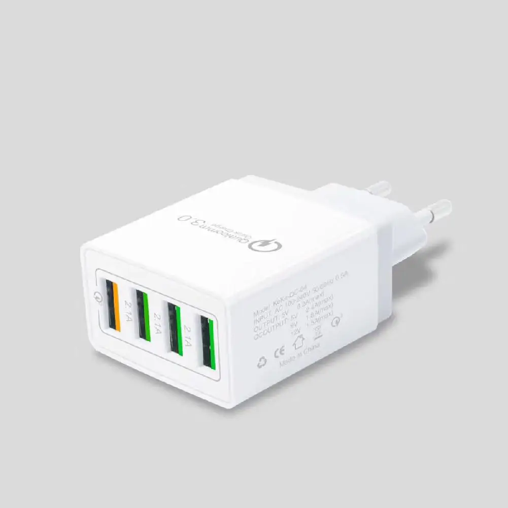 Вертикальный 4 Порты и разъёмы Кабель для быстрой зарядки с 3,0 usb-хаб стены Зарядное устройство Мощность адаптер