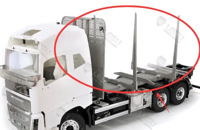Плоский ковш контейнер прицеп для Tamiya 1/14 трактор грузовики Volvo FH16 FH12 Globetrotter 750 6X4
