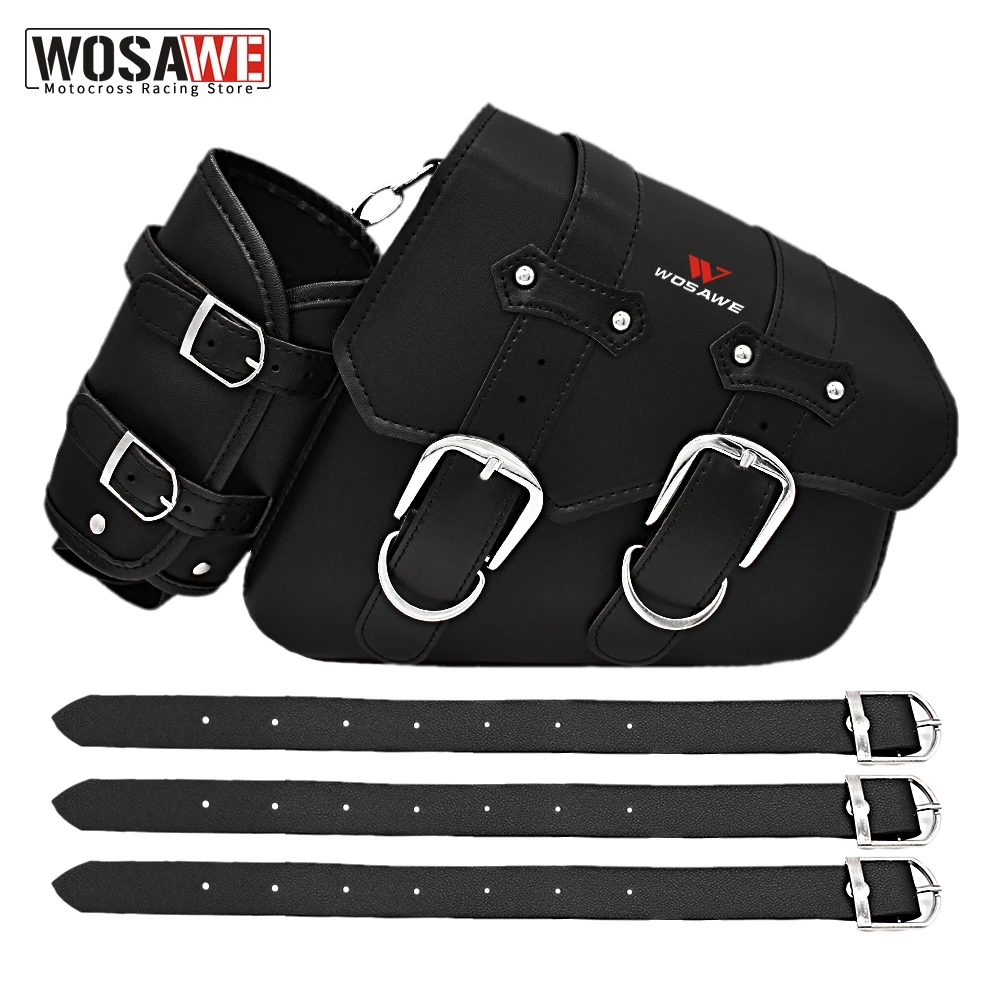 Сумка на седло для мотоцикла WOSAWE 4L водонепроницаемая сумка из искусственной кожи