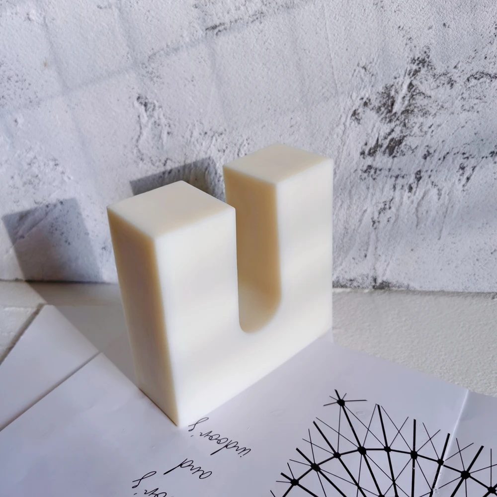 Квадратные U-образные силиконовые формы для свечей в рубчик | Дом и сад