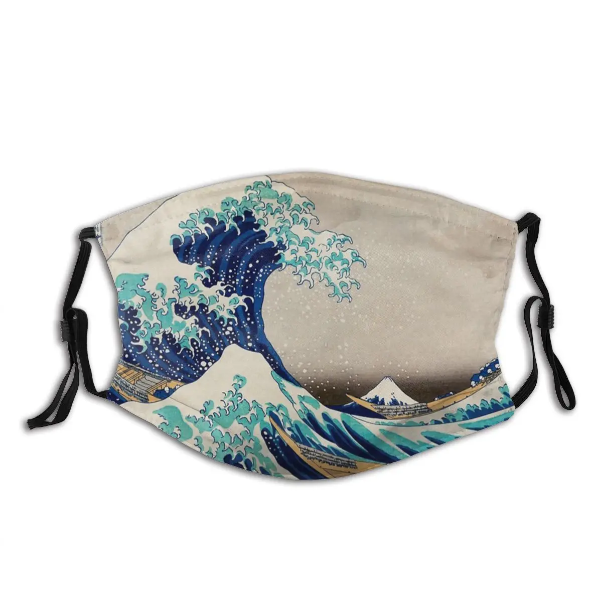 

Great Wave Off Kanagawa Funny Dust Reusable Trendy Mouth Face Mask Anti Haze Dust Proof with Filters Winter Protection