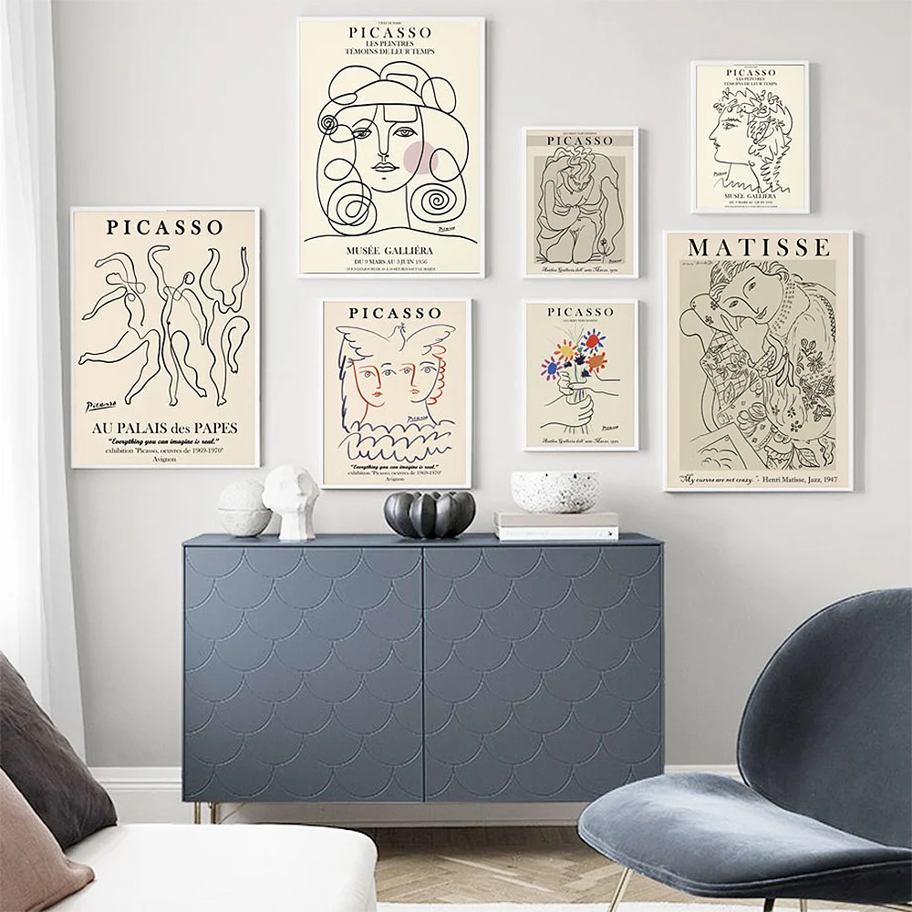 

Picasso Matisse Wall Art Canvas Painting Abstract Body Girl Flower Posters And Prints Nordic Pictures For Living Room Home Decor