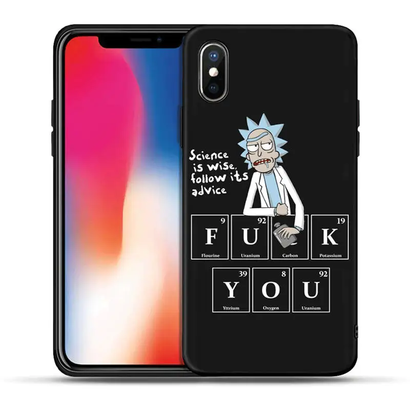 H1365 Аниме Рик и Морти мультфильм чехол для телефона аниме для iPhone 5S, SE 6 6s 7 8 plus Мягкий ТПУ силиконовый чехол для iPhone X XR XS MAX чехол - Цвет: H1365