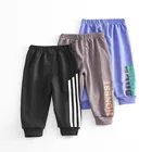 Новинка весна-осень 2021, хлопковая детская одежда, спортивные штаны для маленьких мальчиков и девочек, модные повседневные брюки для малышей