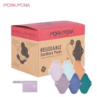 mora mona reusable and comfortable maternity menstrual pad washable sanitary napkin with a waterproof storage bag