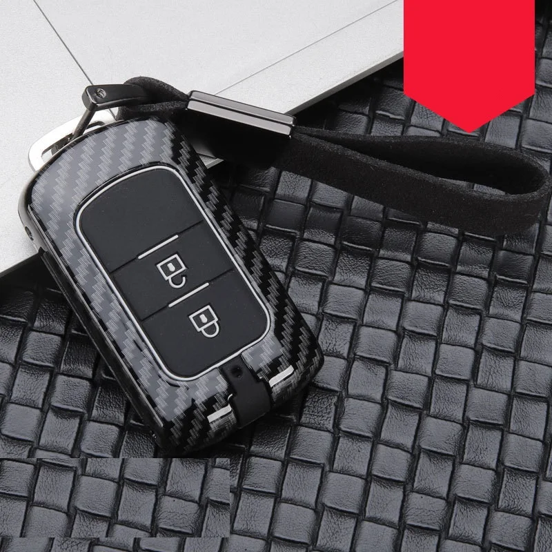 Carbon fiber Alloy+Silicone Car Smart Key Case Cover For Mitsubishi Outlander Lancer 10 Pajero Sport EX ASX Colt Grandis L200 | Автомобили