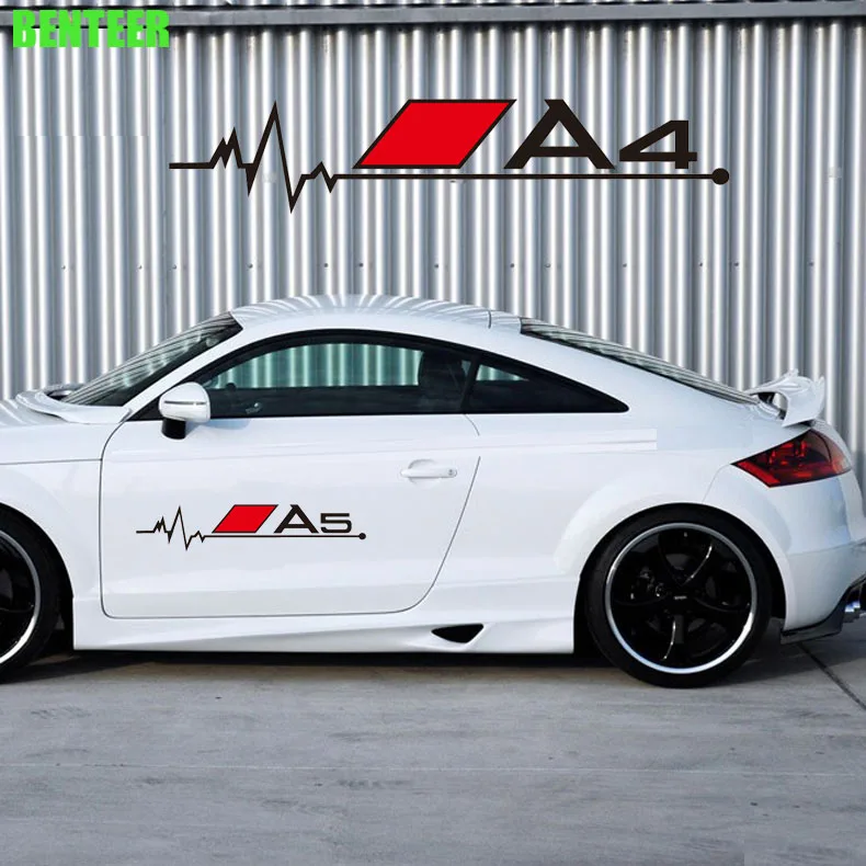

2pcs car door sticker for Audi A1 A3 A4 A5 A6 A7 A8 Q1 Q3 Q5 Q7 TT