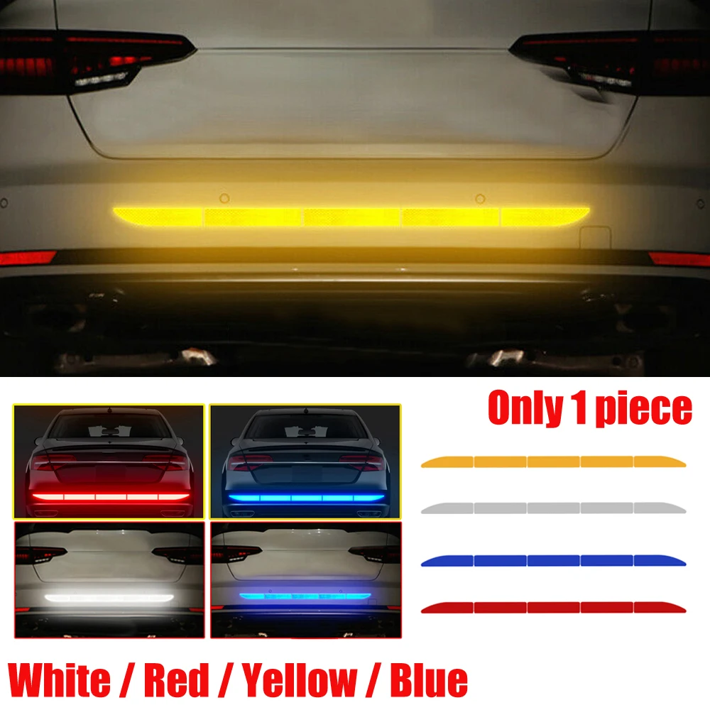 

Car Reflective Warn Strip Tape Bumper Safety Stickers Decal Car Accessories Car Reflective Strip Adhesive Sticker Waterproof