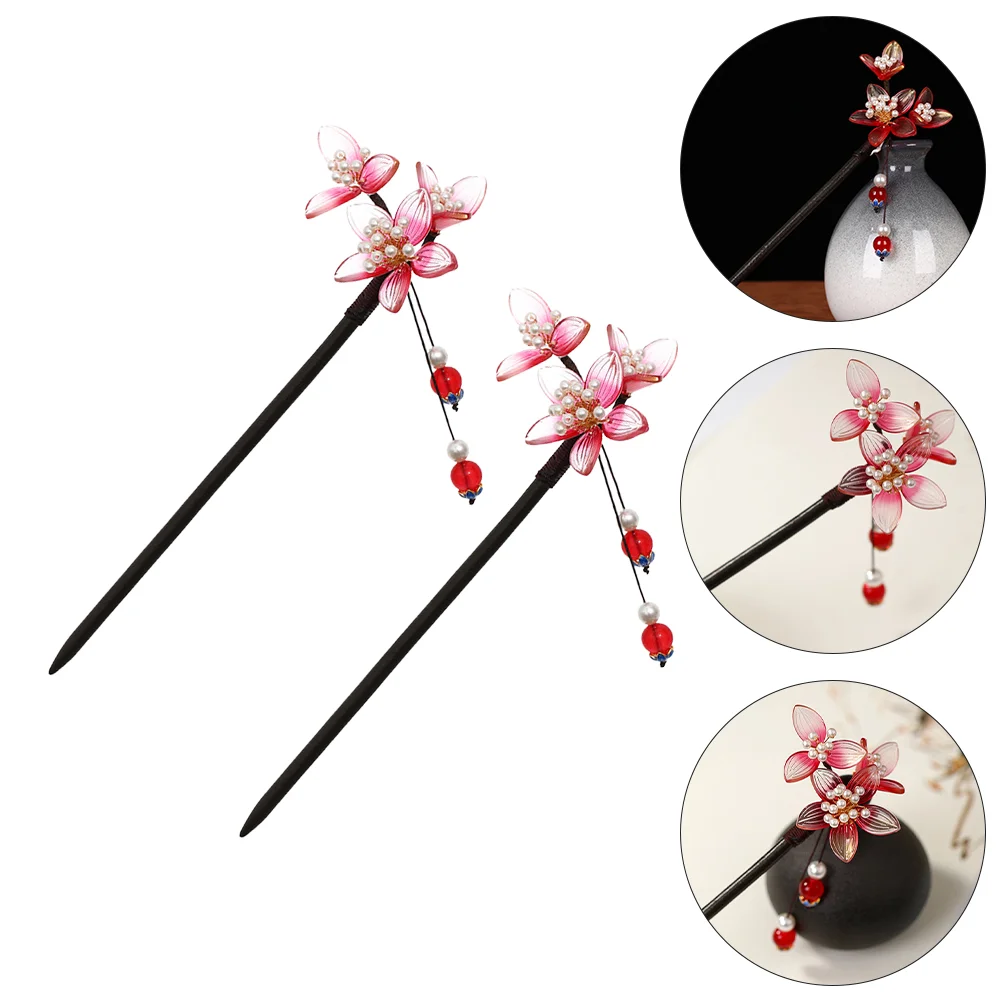 

2 шт., деревянные шпильки для волос