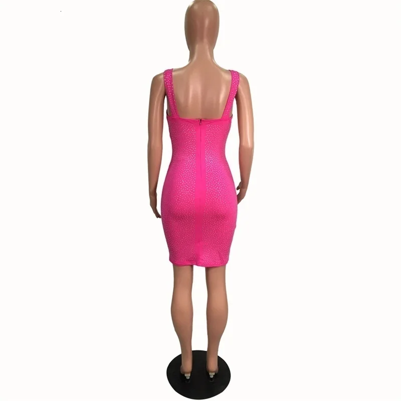 Женское Бандажное платье, Vestidos, элегантное, без рукавов, с кристаллами, сверкающее, для знаменитостей, вечерние, облегающее, Клубная одежда, сексуальные платья