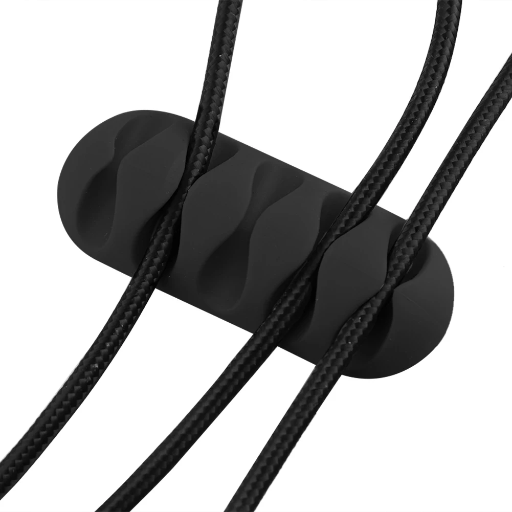 Cable Holder Protector Management Organizer Finishing Desktop Plug Long strip Silicone Wire Retention Clips Power Cord Winder | Дом и сад