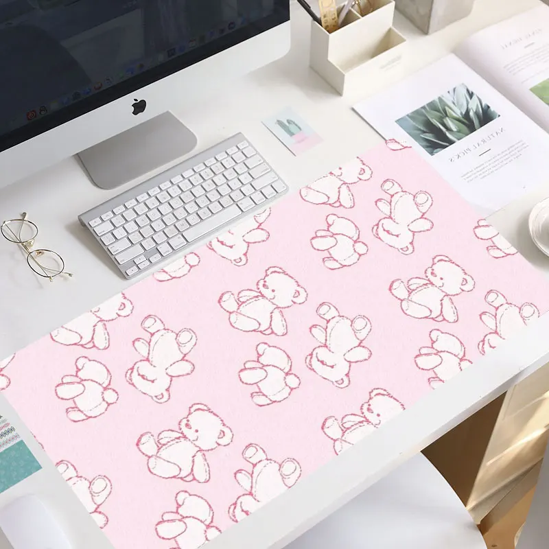 

Большой коврик для мыши в стиле аниме kawaii, большой резиновый игровой коврик, скоростной коврик для мыши в стиле Kawaii XL, клавиатура с блокировк...