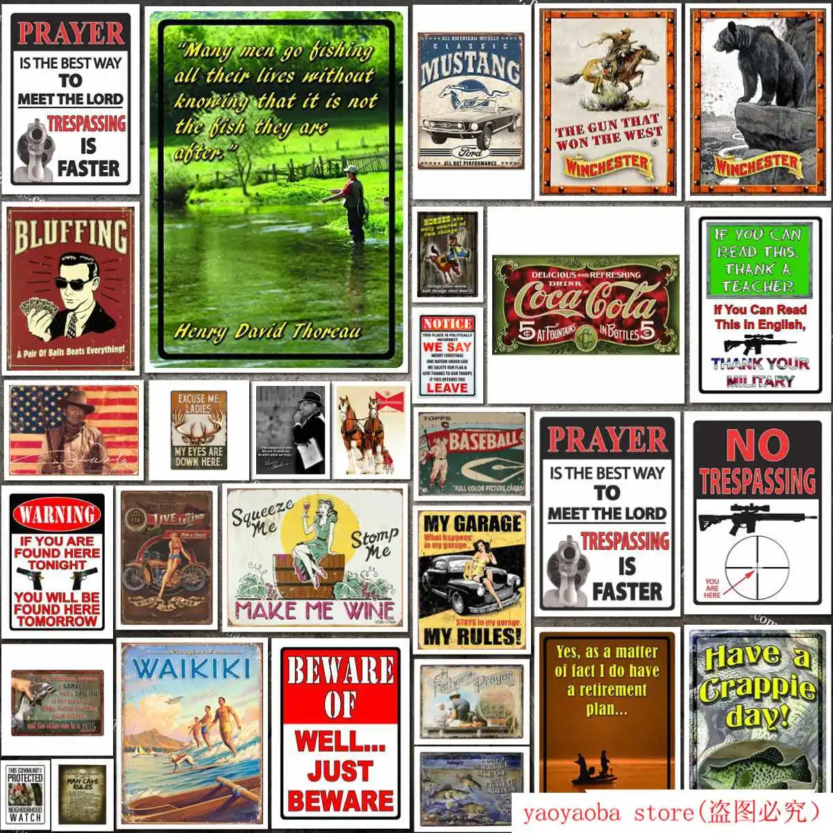 Продукты реки Edge Молитва лучший способ оловянной таблички Жестяная Табличка