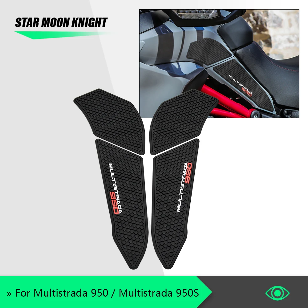 

For DUCATI MULTISTRADA 950 950S 2019 2020 2021 Motorcycle Non-slip Side Fuel Tank Stickers Waterproof Pad Rubber Sticker