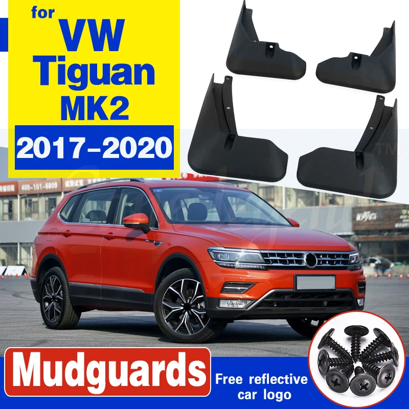 Set Geformt Schlamm Flaps Für VW Tiguan 2 Mk2 2016 2017 2018 Schmutzfänger Splash Guards Vorn Hinten Schlamm Klappe Kotflügel fender Kit