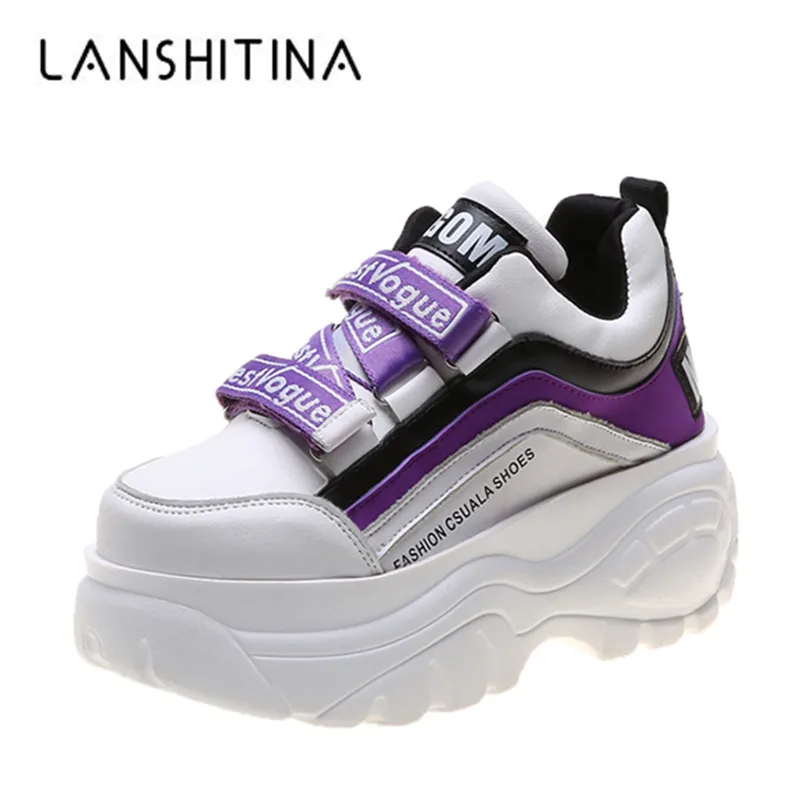 Осенняя обувь на высокой платформе Женские ботильоны Высококачественная