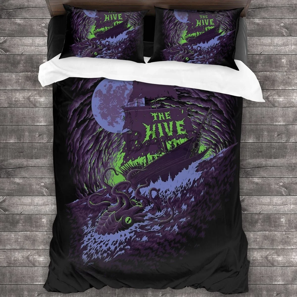 

Release The Kraken Comforter Set with 2 Pillowcases，Soft Microfiber Bedding Set Duvet Cover