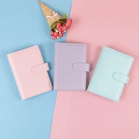 high grade pu imitation leather notebook korean edition buckle business notebook macaron notepad