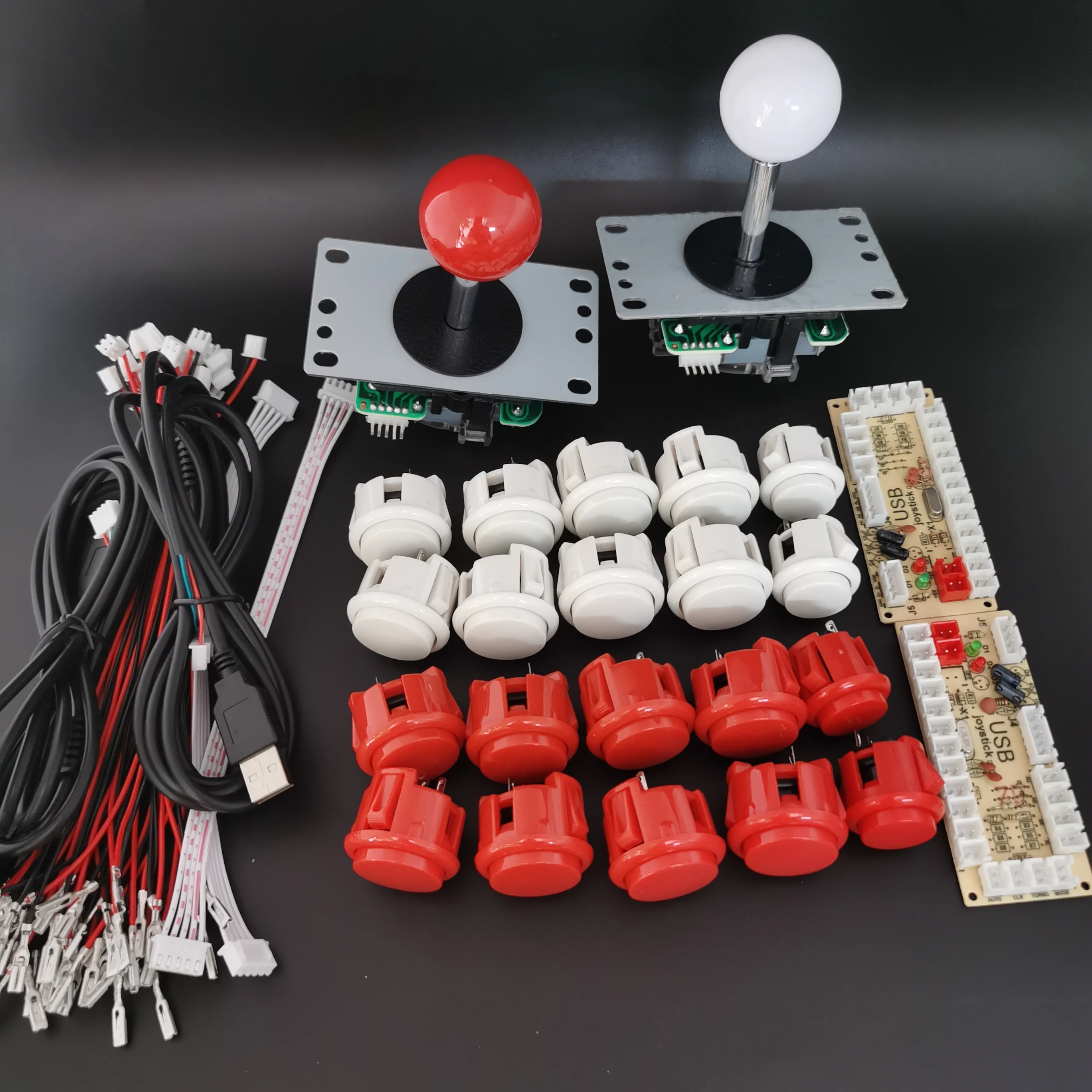 

free shipping Arcade Joystick DIY Kit Zero Delay Arcade DIY Kit Encoder To PC PS3 Sanwa Joystick Arcade Push Button game console