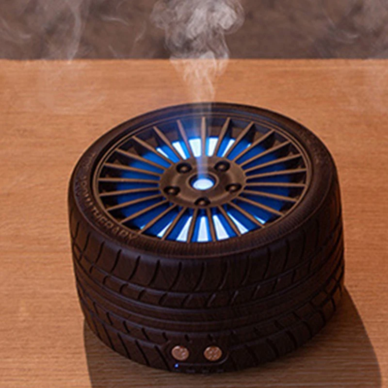 

Tire Oil Aroma Diffuser Air Humidifier Dark Wood Grain Ultrasonic Air Purification Household Aromatherapy Maker