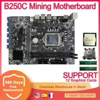 b250c motherboard 12 pcie to usb 3 0 graphics card slot lga1151 supports ddr4 dimm ram for bitcoin btc eth gpu mining miner