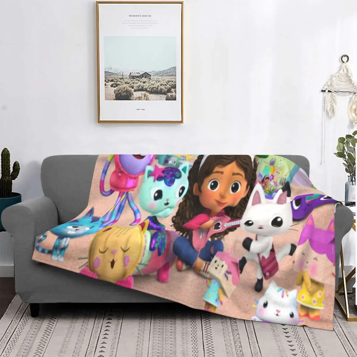 

Одеяло для кукольного домика Gabbys, покрывало для кровати в клетку, покрывало для дивана, одеяло с утяжелением, 216