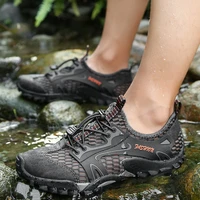 2021 summer men casual shoes outdoor breathable elastic band mesh male shoes waterproof wading footwear new arrival big size