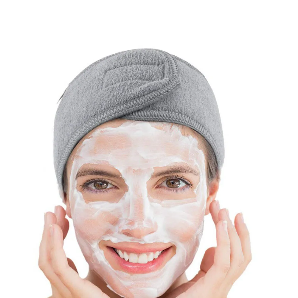 Повязка на голову из махровой ткани для спа процедур повязка эластичное