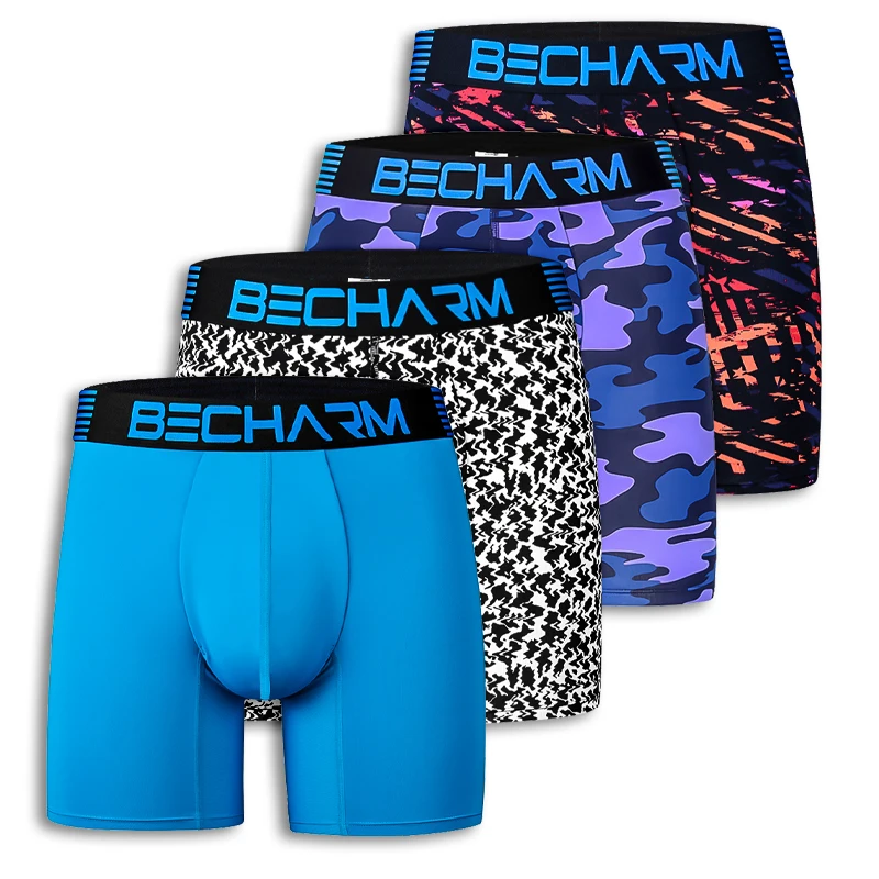 Трусы-боксеры мужские нейлоновые 4 шт./компл. | Мужская одежда