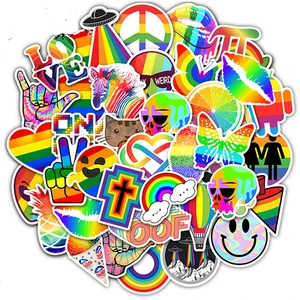 103050pcs lgbt rainbow stickers laptop guitar luggage skateboard fridge phone bike waterproof graffiti sticker decal kid toys free global shipping