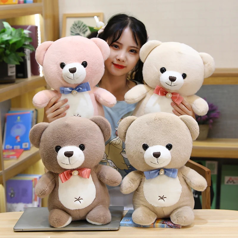 

25cm High Quality Super Cute Teddy Bear Plush Toys Doll Lovely Bear Stuffed Animals Christmas Birthday Gifts for Kids Girls