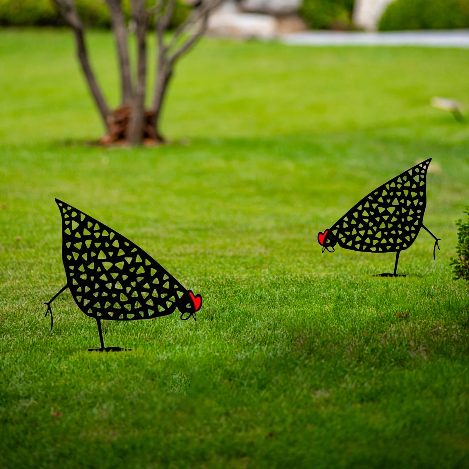 

Innovative Garden Yard Art Wind Spinners Easter poules jardin Rotating Sculpture Decoration Backyard Lawn Stake For Garden Decor