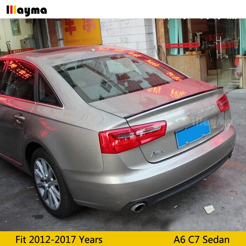 Задний спойлер для багажника из углеродного волокна в стиле S6 Audi A6 C7 седан 2012 2017