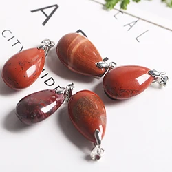Натуральная подвеска в форме капли Смешанные Подвески - Цвет камня: RED JASPER