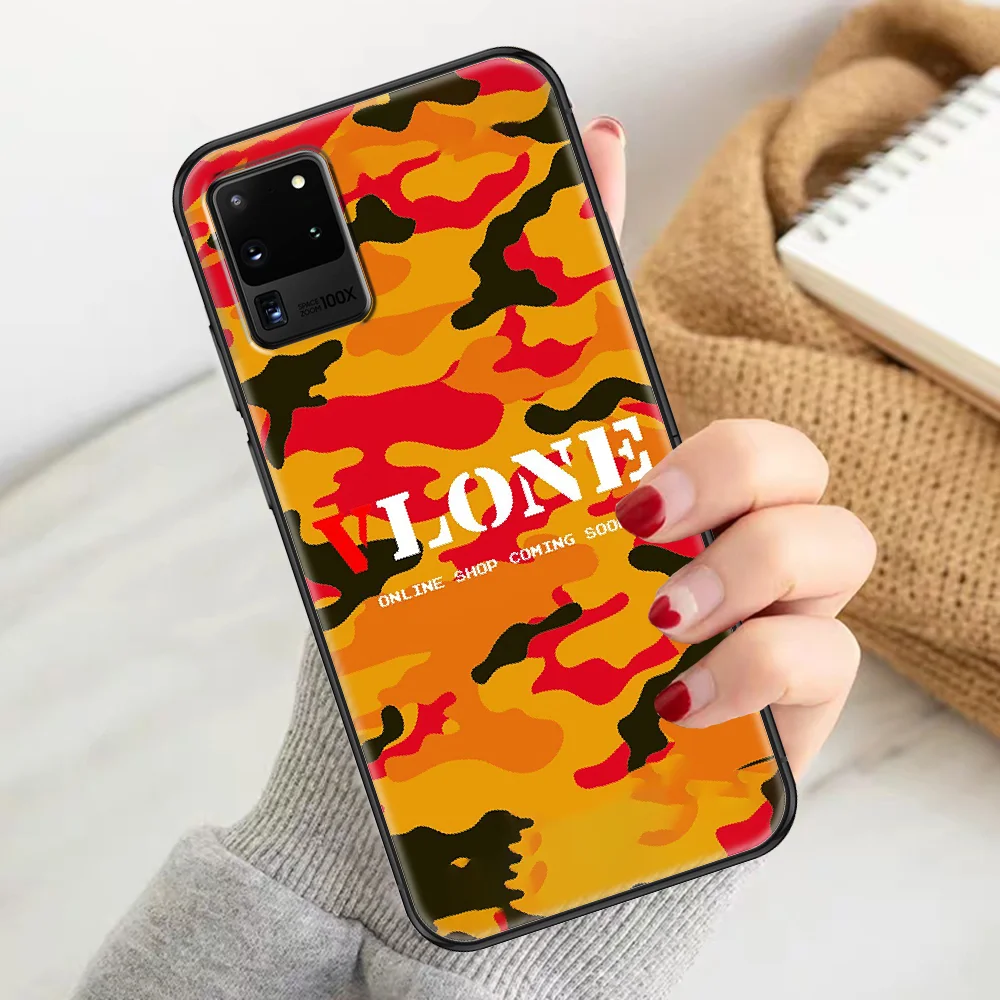 

brand Vlones fashion Phone case For Samsung Galaxy Note 4 8 9 10 20 S8 S9 S10 S10E S20 Plus UITRA Ultra black pretty waterproof