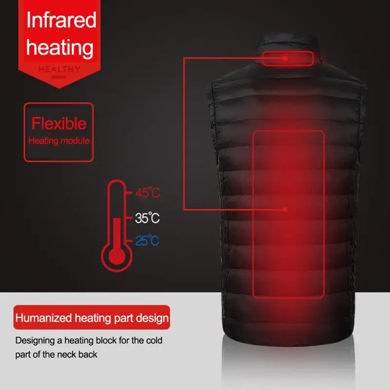 Женский зимний жилет с электроподогревом и USB-портом | Спорт развлечения