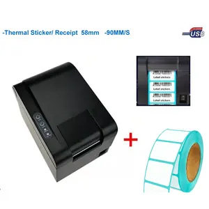 Принтер штрих-кодов, принтер наклеек, Qr-код, не высыхающий принтер для этикеток, может печатать бумагу шириной 20-58 мм