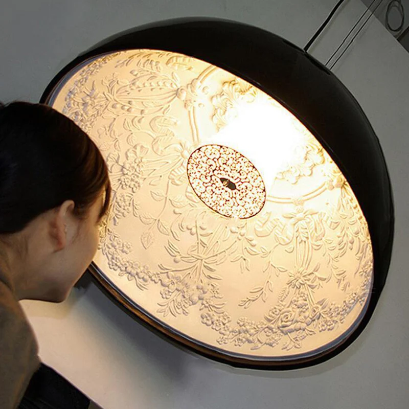 

Sky garden Black White Pendant Light restaurant living Room decoration 40cm/60cm Pendant Lamp Hanging lamp Bedroom Light Fixture