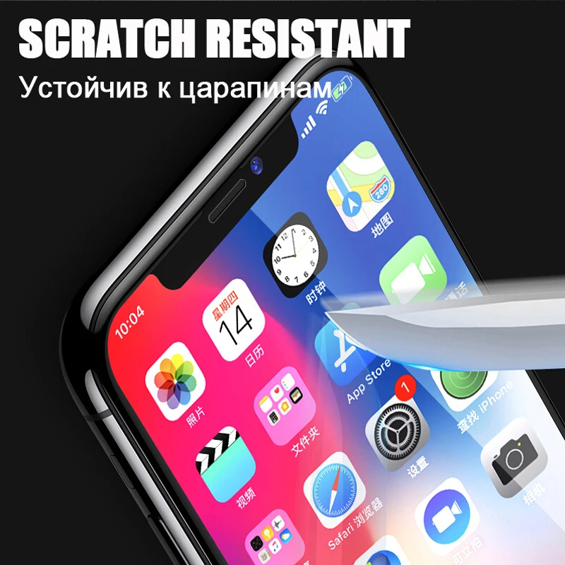 Защитное стекло для iPhone X 10 6 7 8 plus 6s 5S 5c se на aphone 5 s защита экрана закаленное