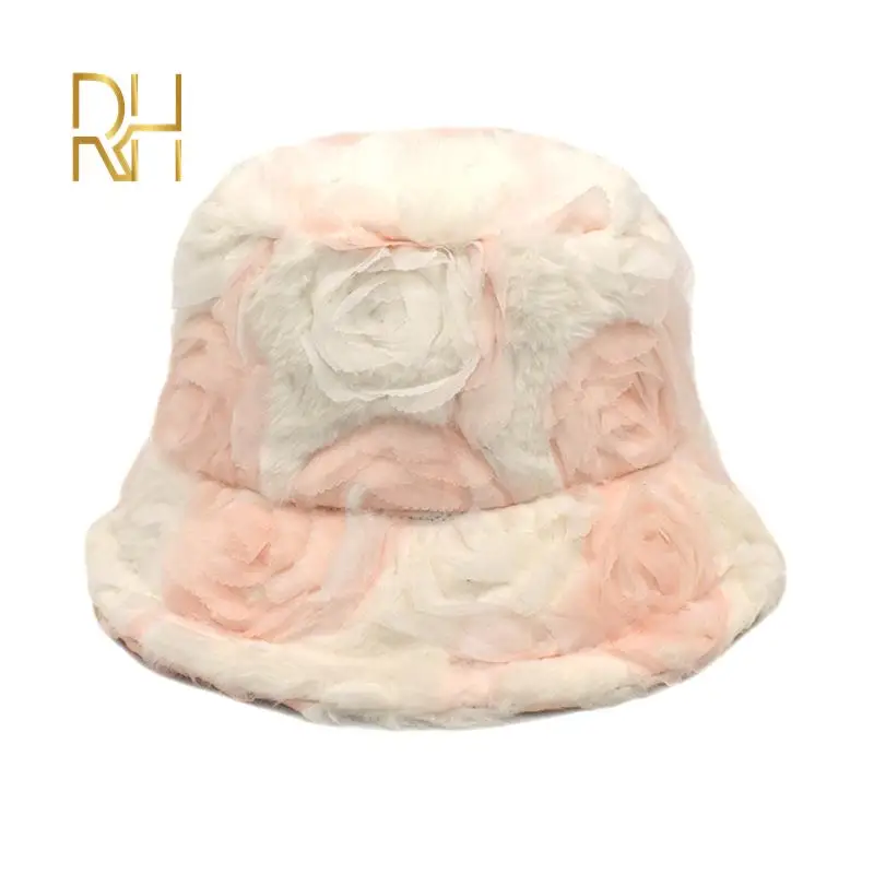 Теплая Бархатная Рыбацкая Кепка с надписью осенне зимняя Панама принтом Женская