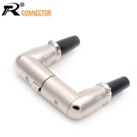 r connector 1pair2pcs 3 pin xlr male female plug connectors right angle for mic microphone speaker audio cable