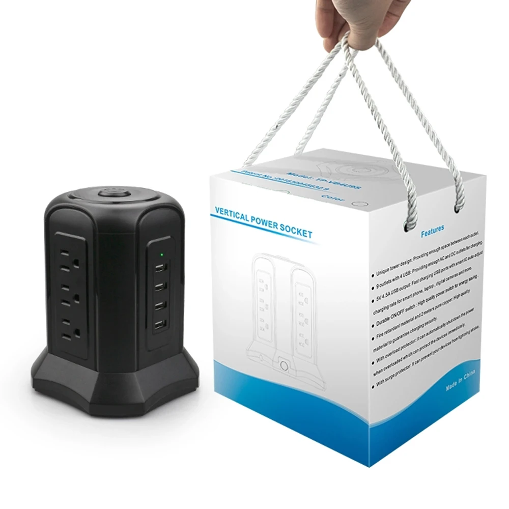 Башня несколько Мощность полосы вертикальный Стабилизатор напряжения 9 сетевое