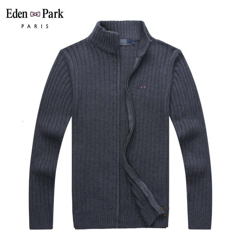 Мужская куртка зима осень Chandail кардиганы homme тянет мужской Eden парка куртки повседневные высокое качество плюс размер M-3XL - Цвет: Dark grey