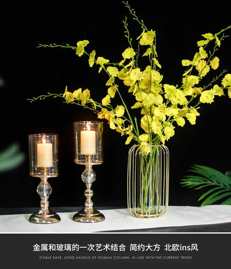 

Moroccan Candle Holders Decor Crystal Glass Table Centerpiece Modern Home Decor Nordic Centros De Mesa Tea Light Holder BA60ZT